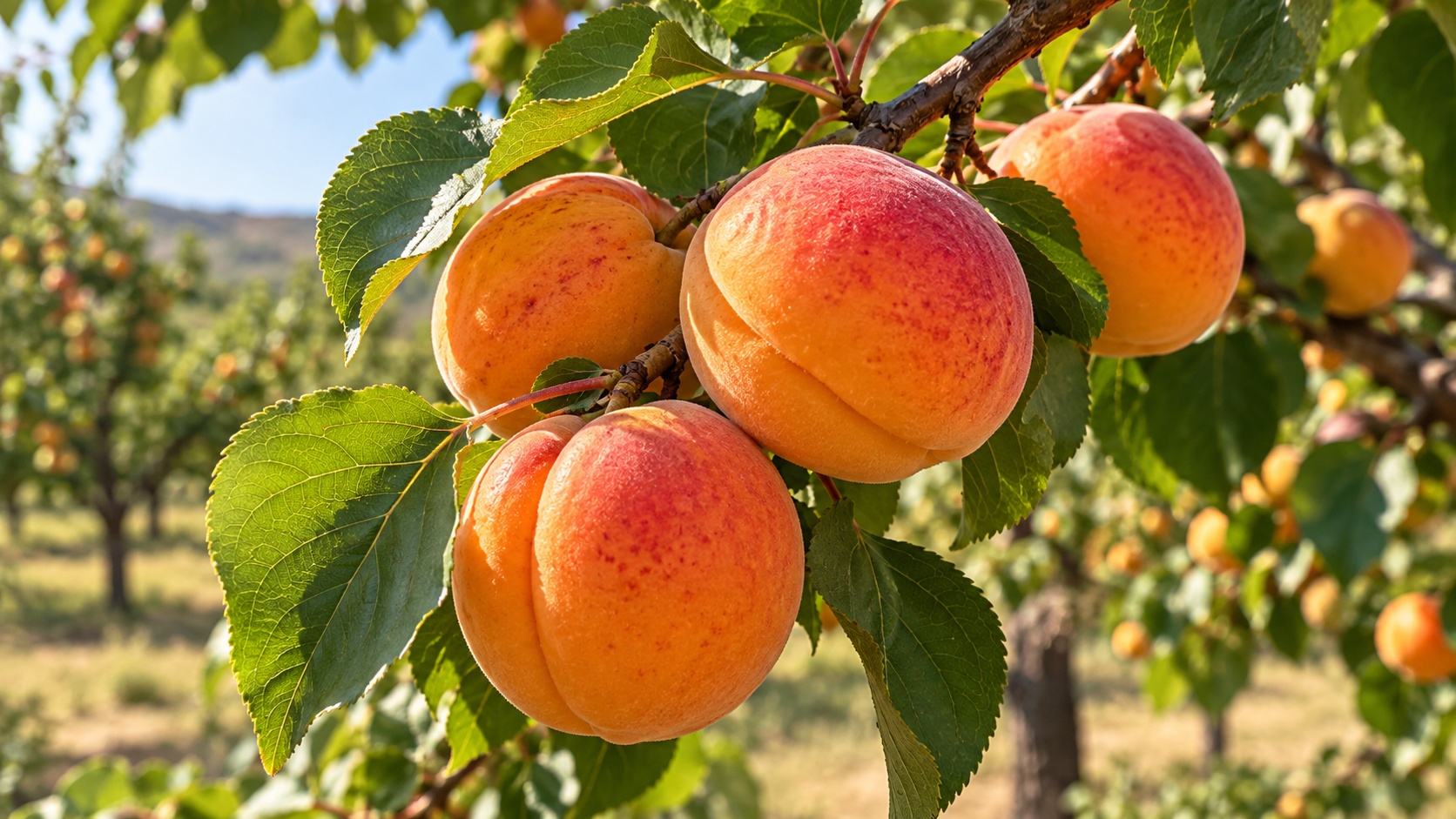Հասած ծիրանի պտուղներ ճյուղին